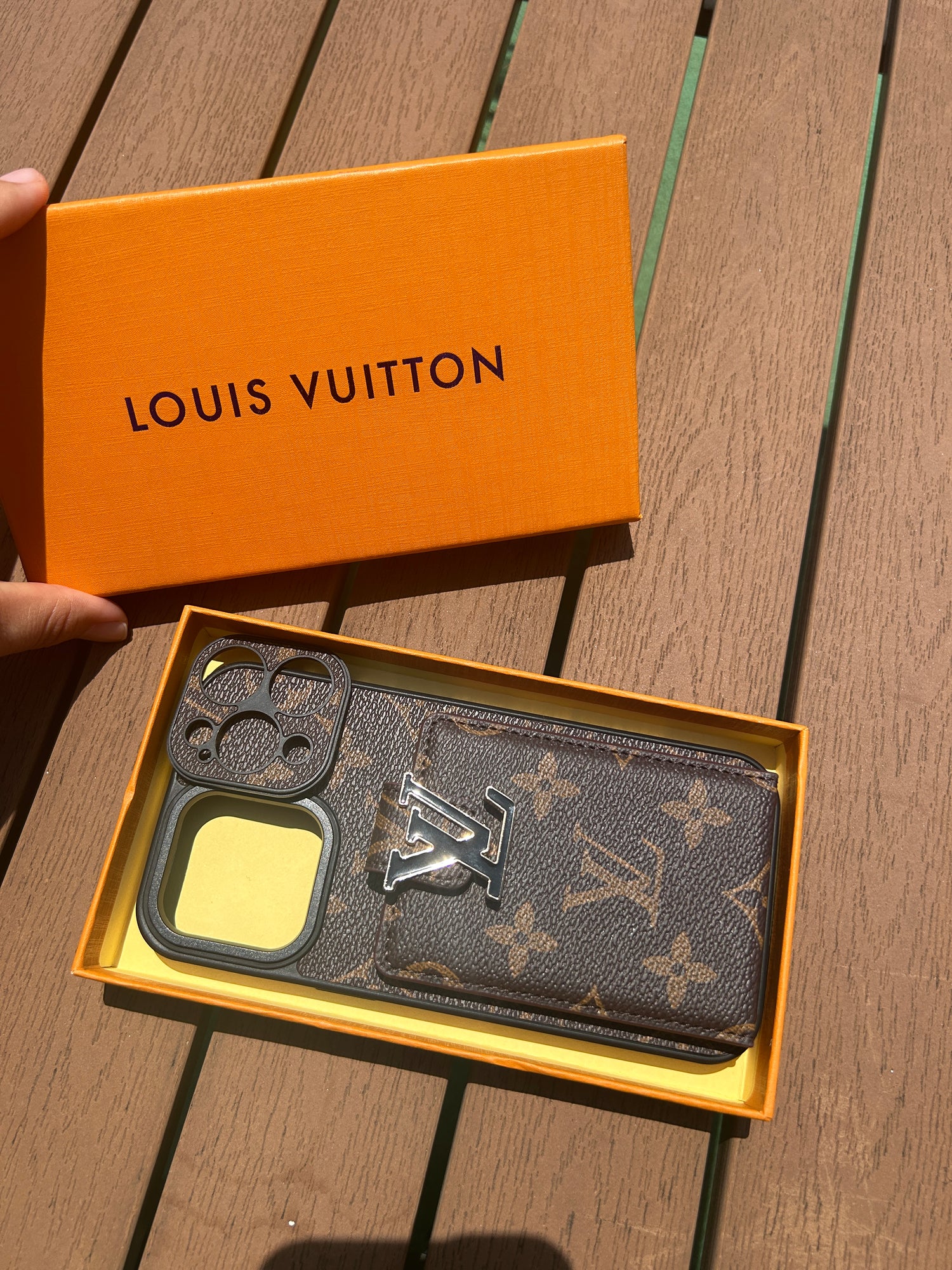 LV Original Leather Phone Case