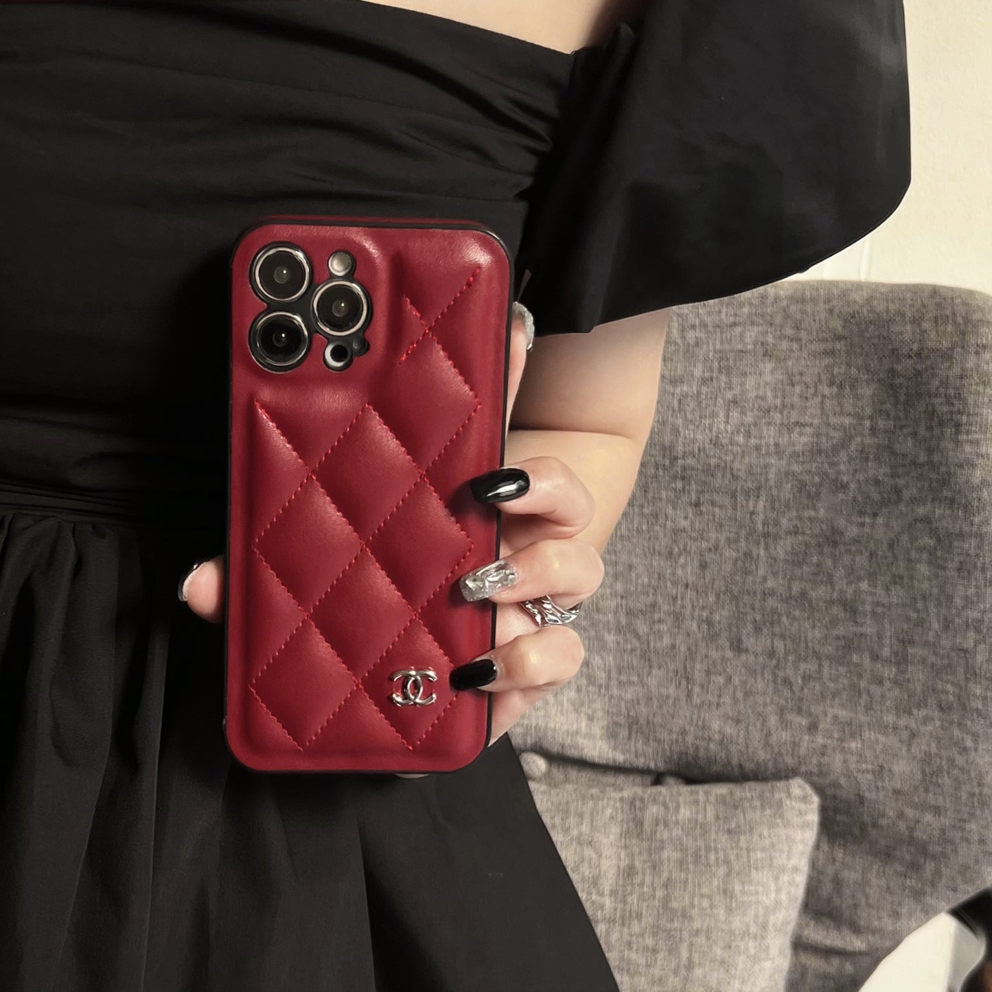 Handmade Second Chanel Leather Phone case