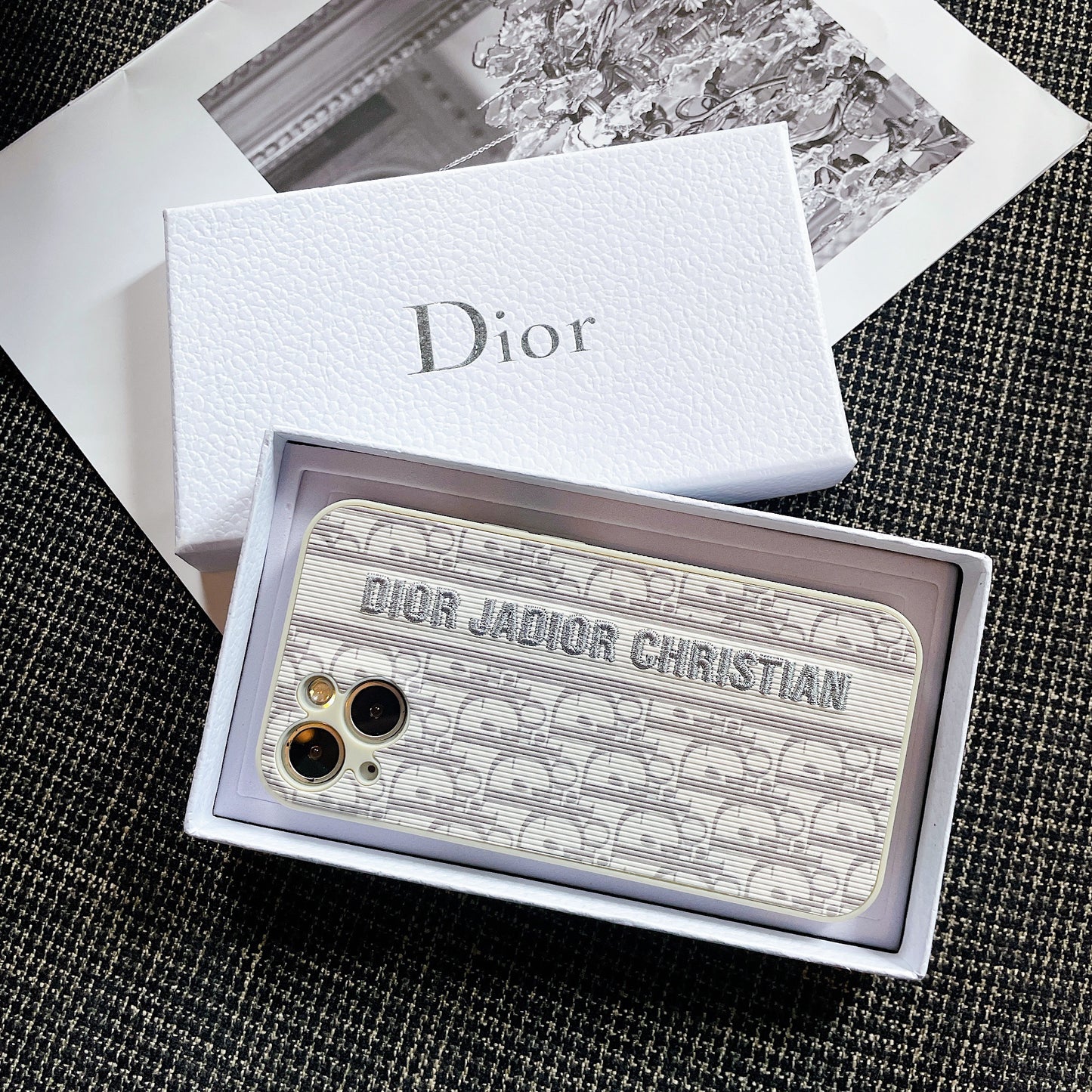 Dior iPhone Case-Original Dior Leather Phone case