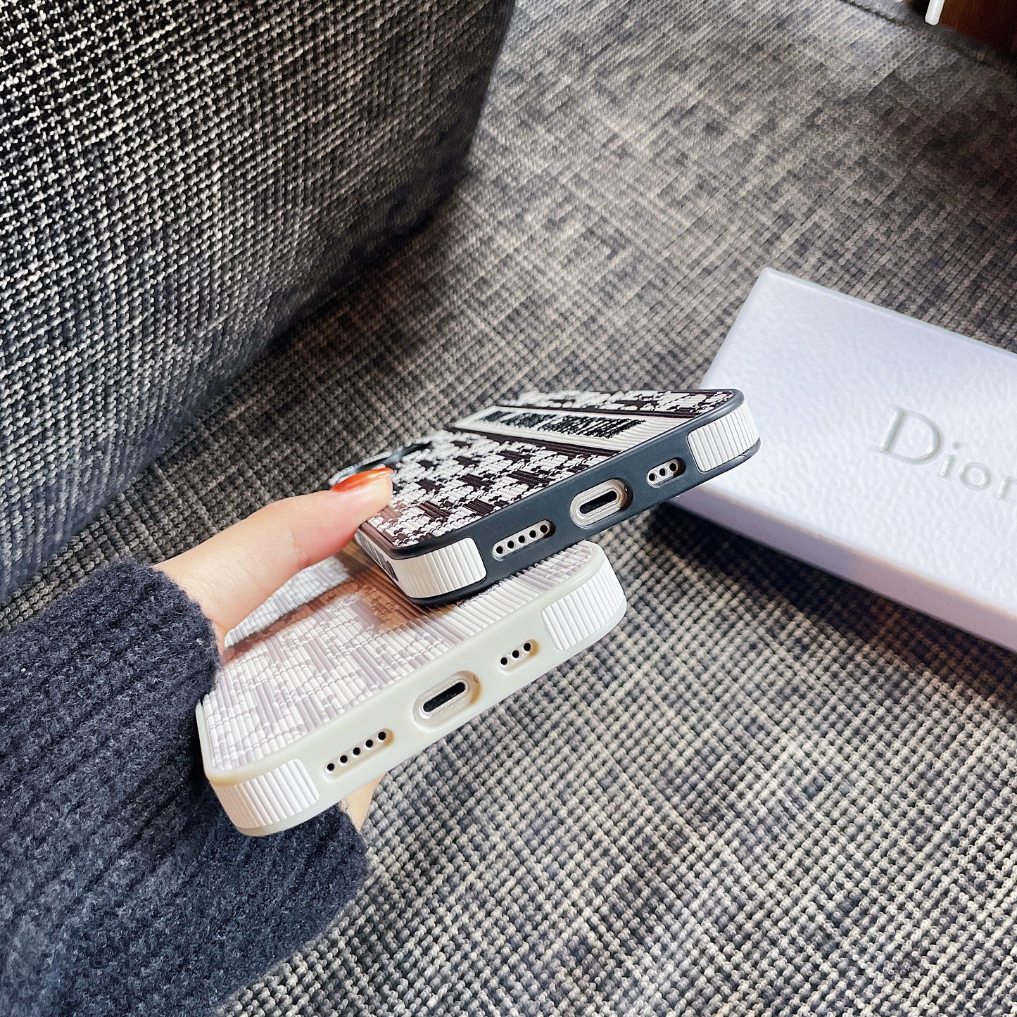 Dior iPhone Case-Original Dior Leather Phone case