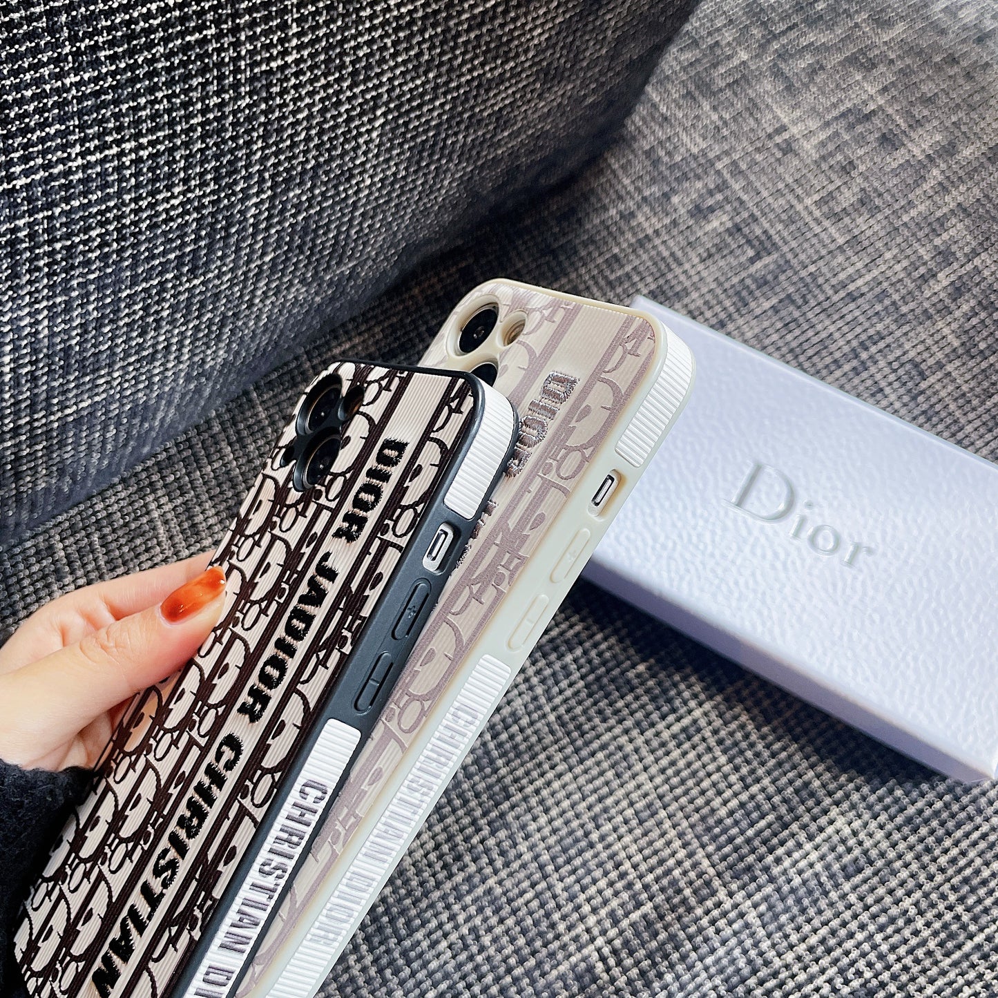 Dior iPhone Case-Original Dior Leather Phone case