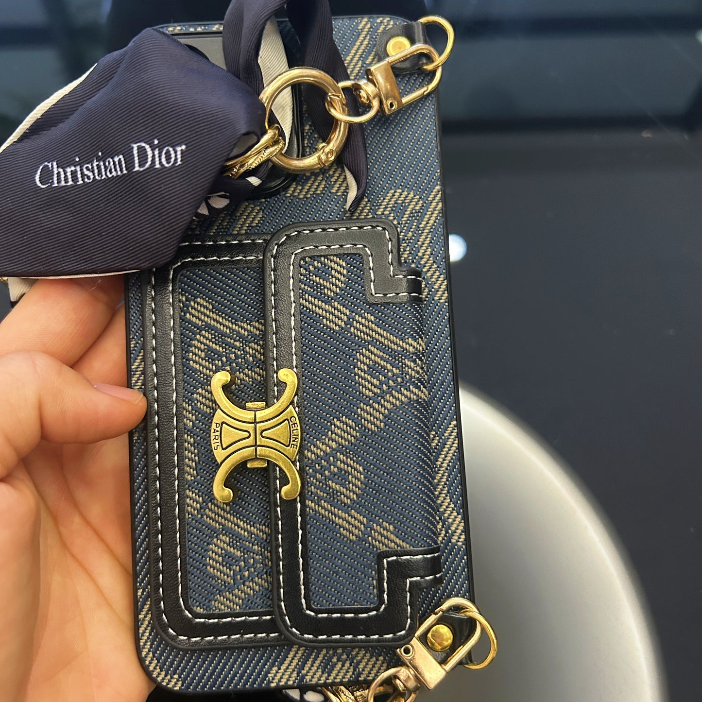 Celine phone case with strap