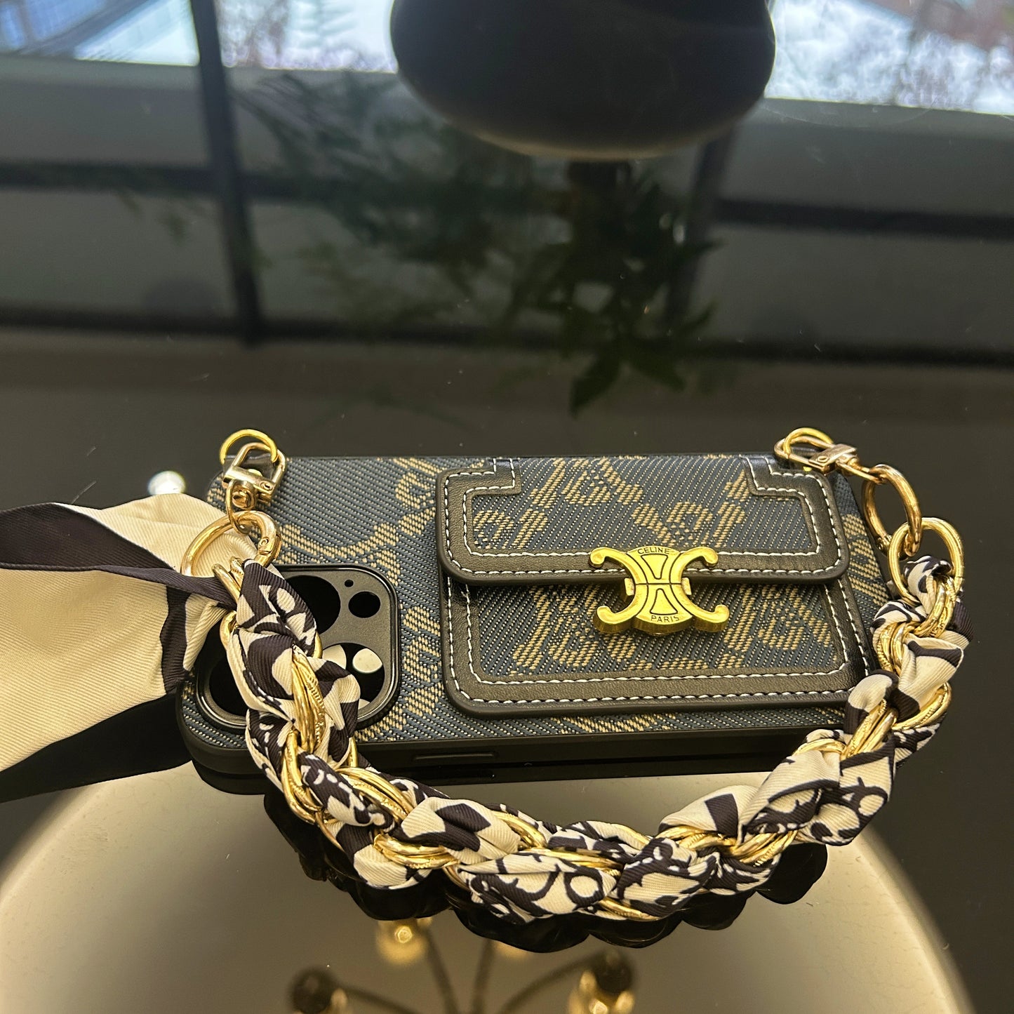 Celine phone case with strap