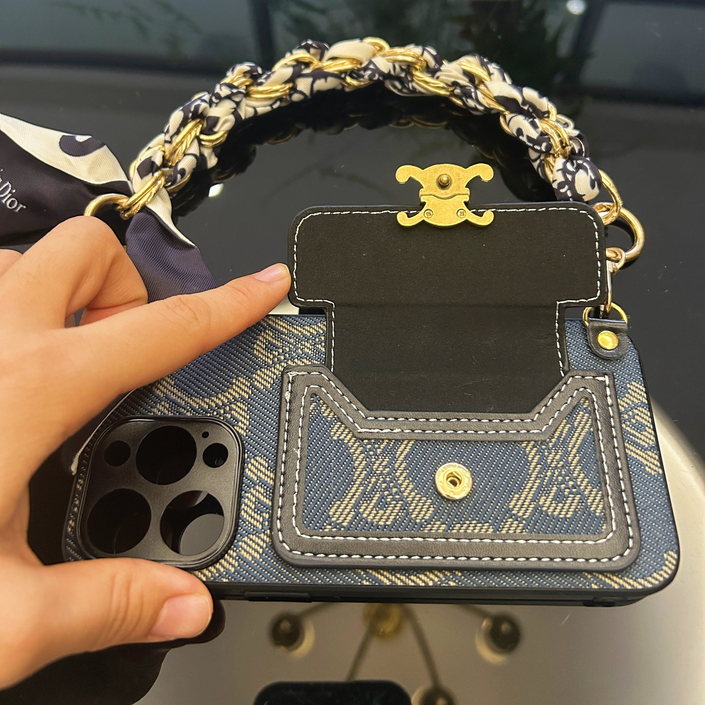 Celine phone case with strap