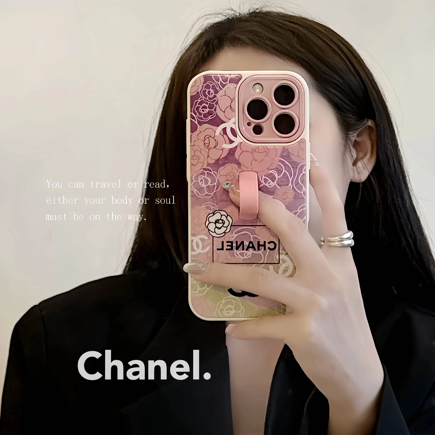 Pink chanel phone case