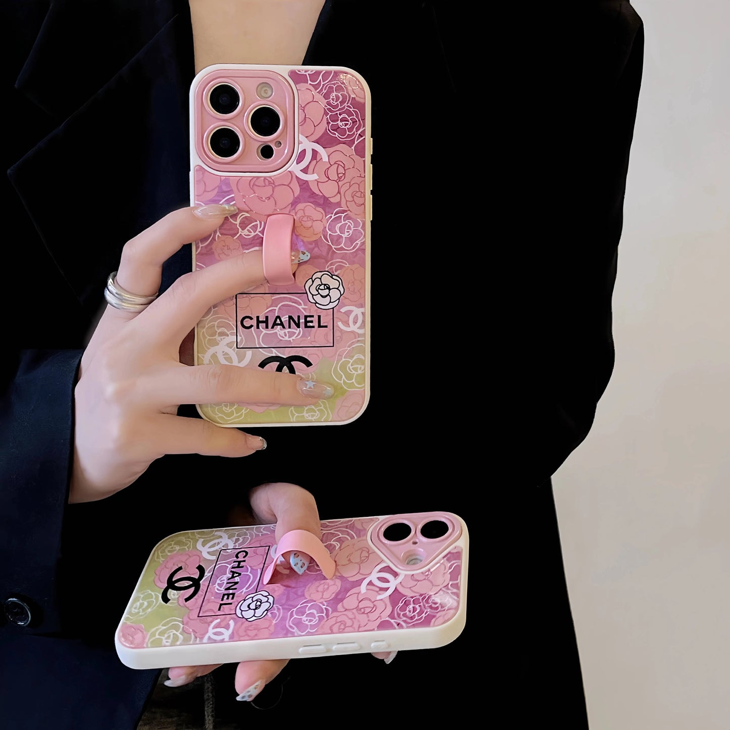 Pink chanel phone case