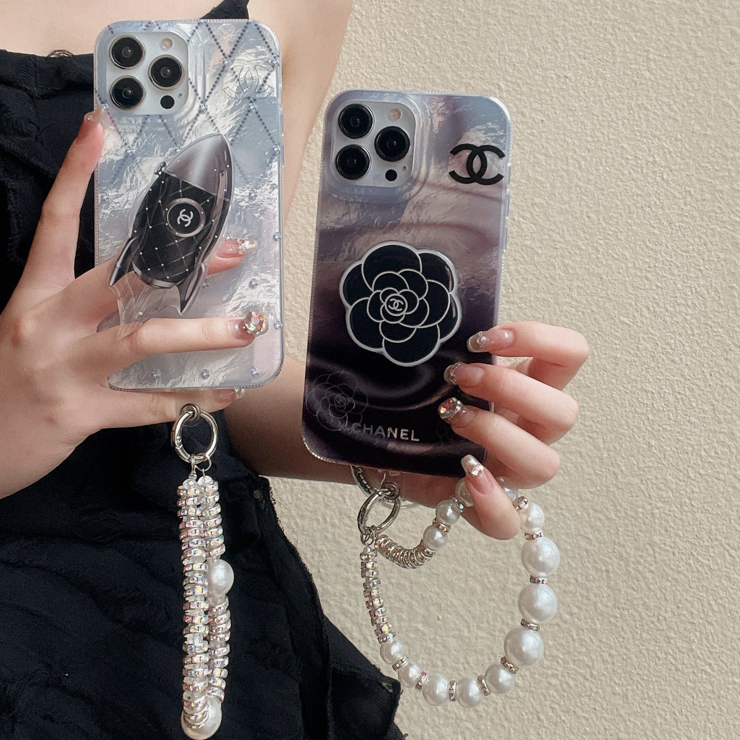 Chanel iPhone 16 case-Chanel phone case with chain