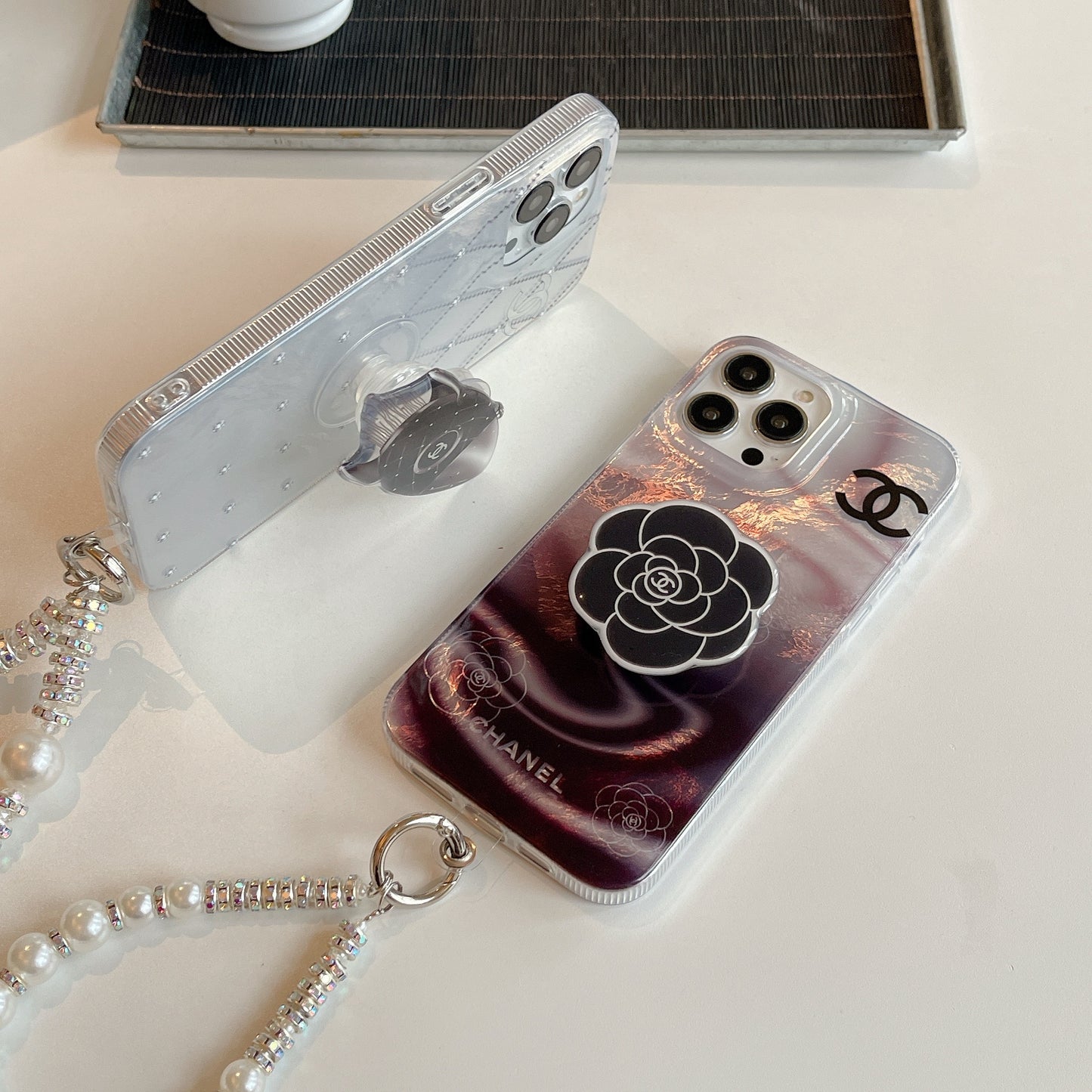 Chanel iPhone 16 case-Chanel phone case with chain