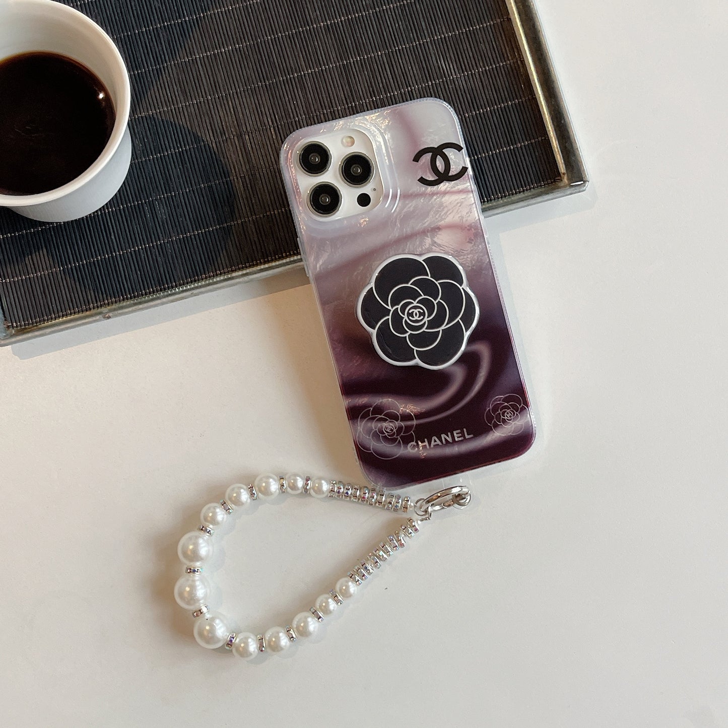 Chanel iPhone 16 case-Chanel phone case with chain