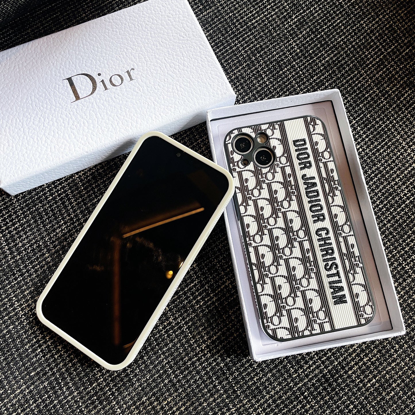 Dior iPhone Case-Original Dior Leather Phone case