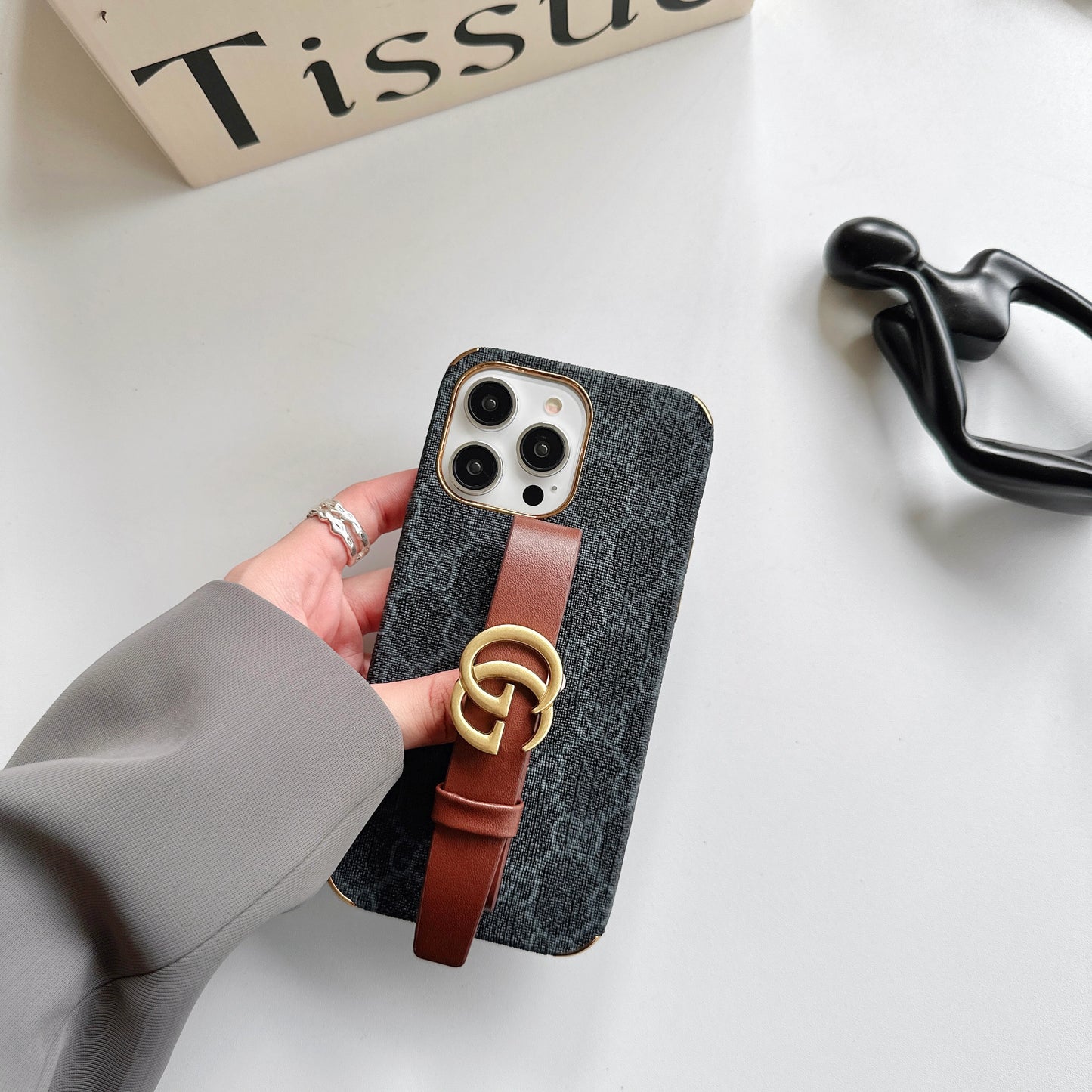 Handmade Gucci leather pasted phone case