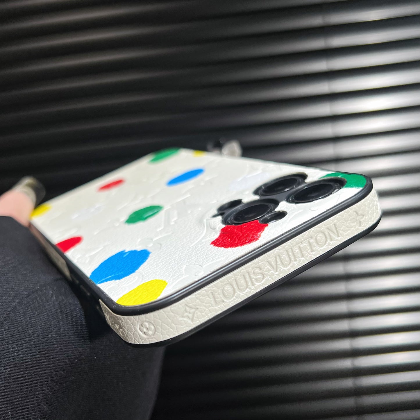 White louis vuitton phone case_Yayoi Kusama