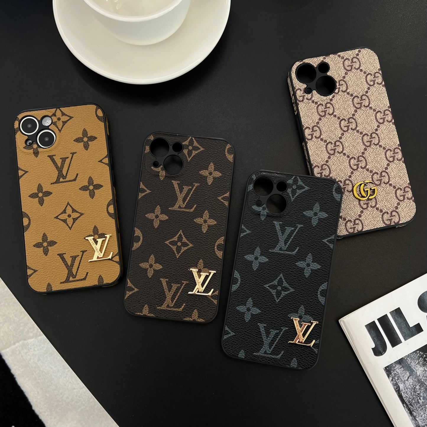 LV iPhone Case_Gold LV Phone Case