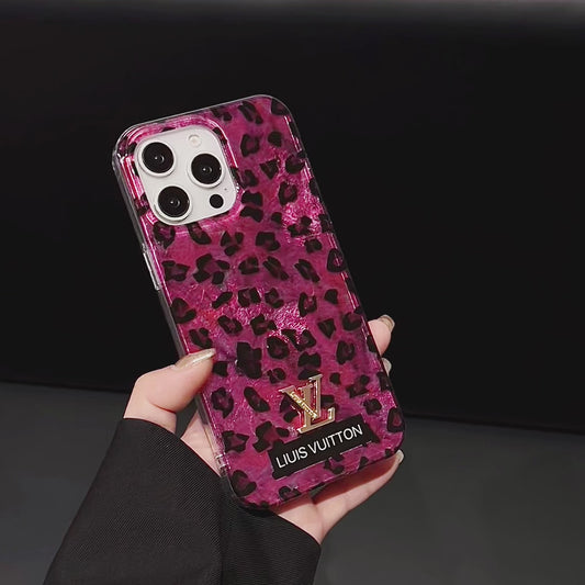 LV iPhone case-Leopard print LV iPhone 16 case