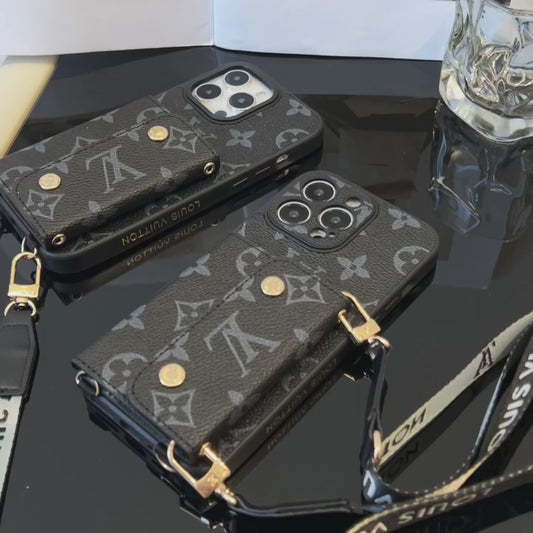 Handmade Original Leather LV iPhone Case