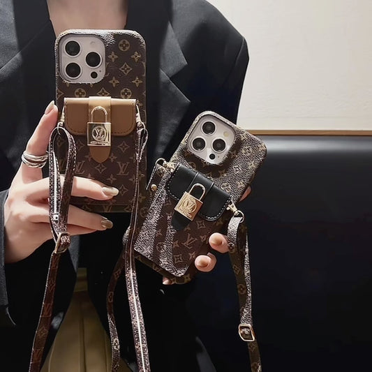 Handmade LV iPhone 16 case-LV crossbody phone case