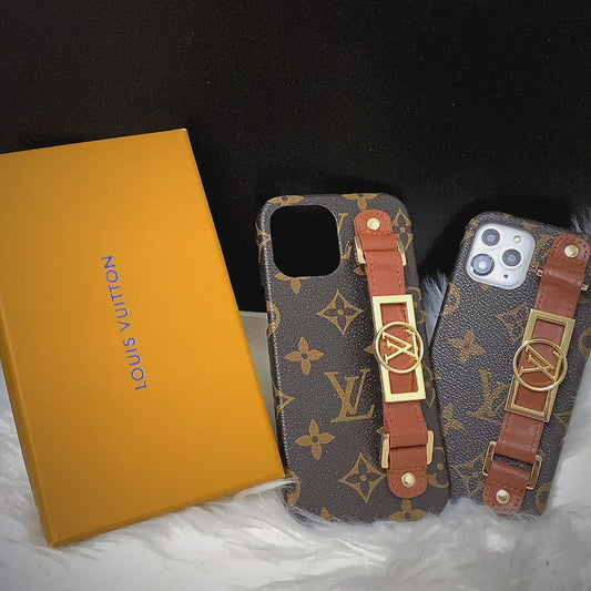 Handmade LV phone case with strap